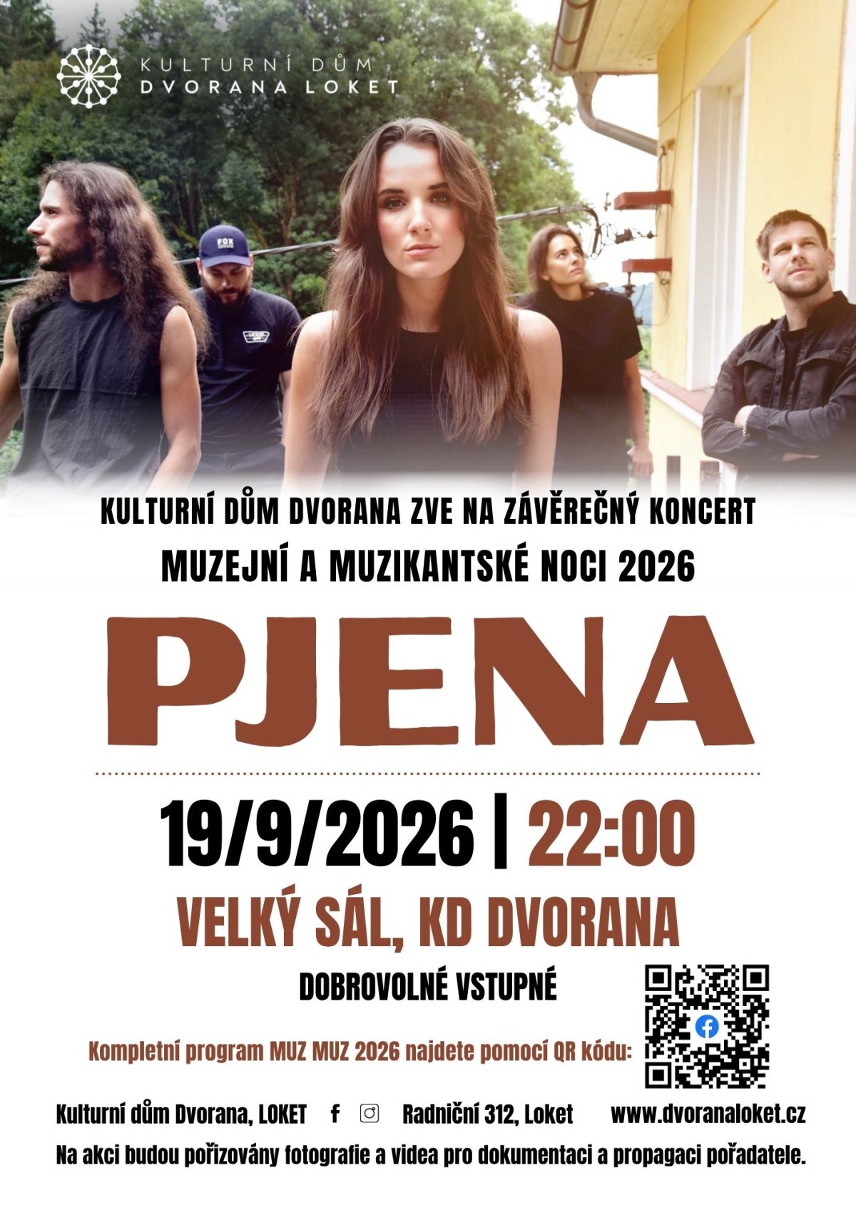 Pjena ve Dvoraně - Koncert v rámci Muz muz 2026
