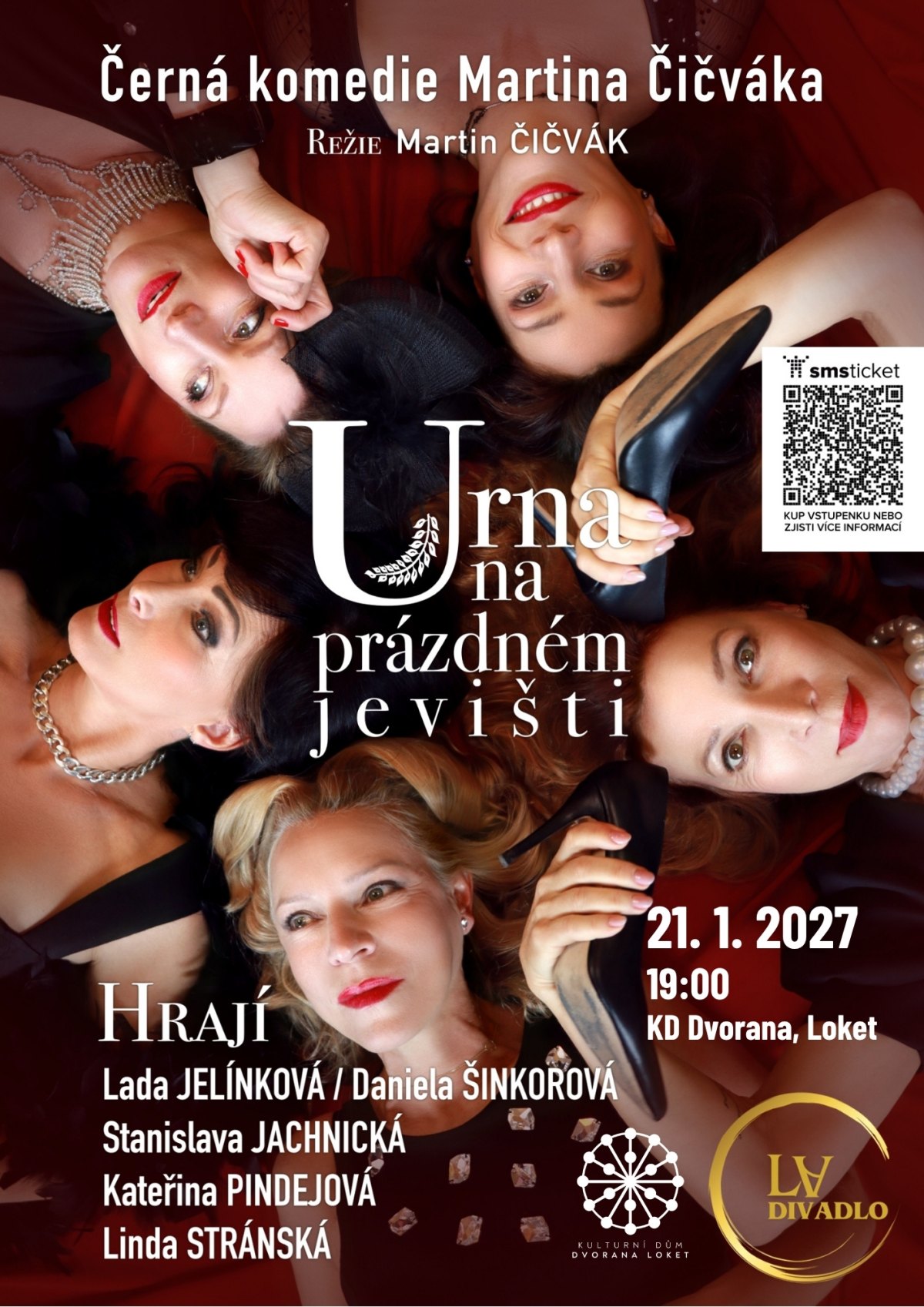 Urna na prázdném jevišti